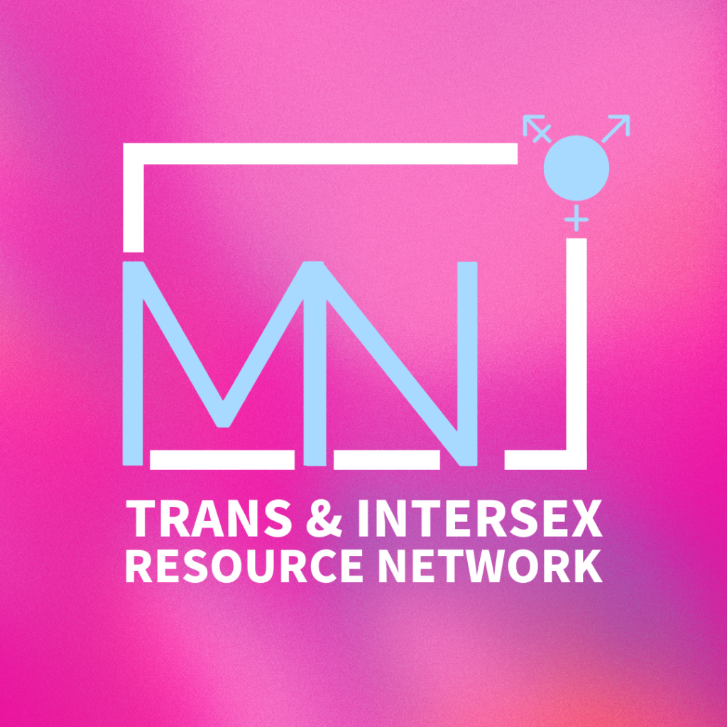 Pink background with the text "MN Trans & Intersex Resource Network"